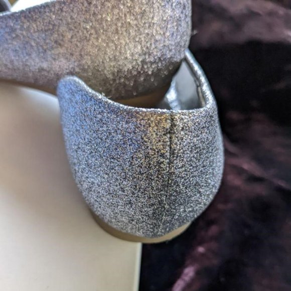 Silver Flats, Glam Glitter Holiday Dress Shoes, BP brand sz 8 Near Perfect - Picture 7 of 14